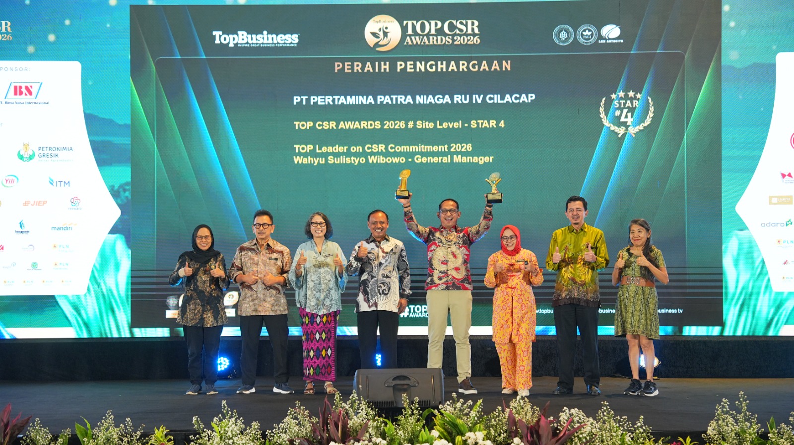 Mamaku Sigap Bukti Kepedulian Nyata Pertamina, RU IV Cilacap Raih Dua Penghargaan TOP CSR 2026